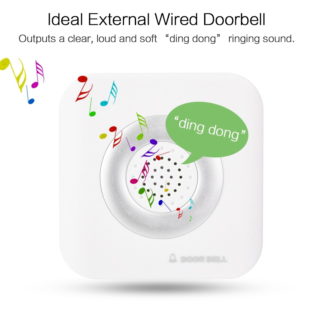 DC 12V Hotel Wired Doorbell Wire Access Control Wire Door Bell External Wired Doorbell Loud Ding-dong Ringtones Output Bell