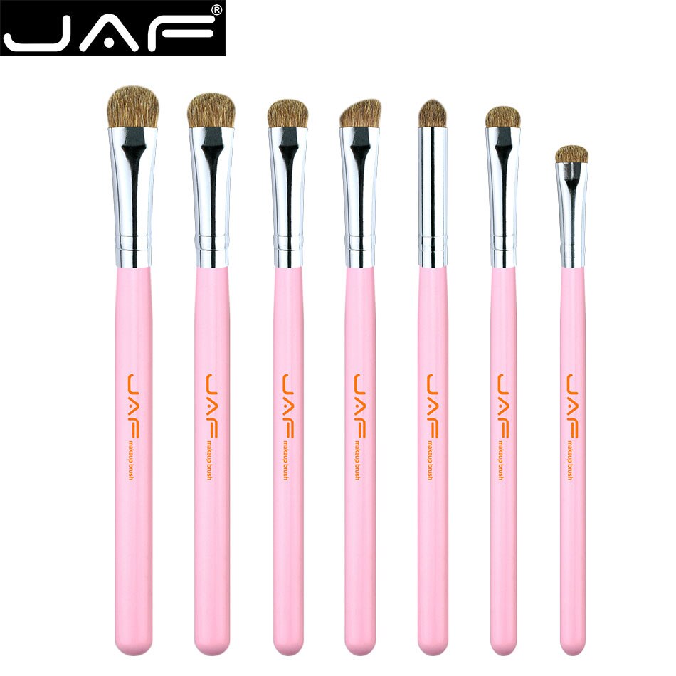 JAF-Kit de herramientas de maquillaje para sombra de ojos, juego de brochas de maquillaje profesionales para mezcla de sombras de ojos, JE07PY, 7 Uds.: pink JE07PY-P