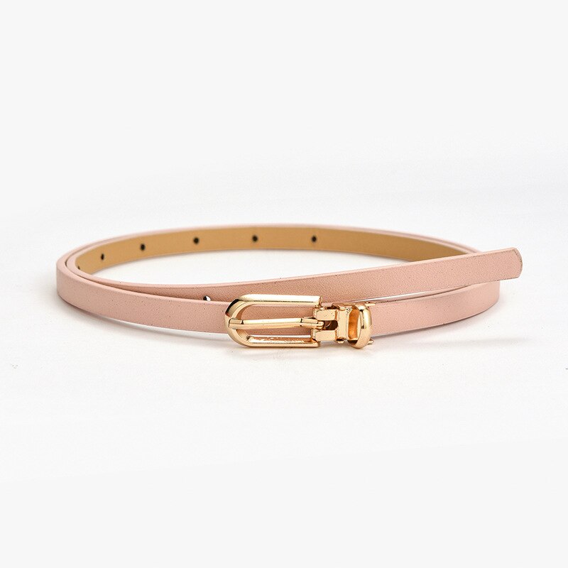 Vrouwen Candy Kleur Taille Riem Dunne Riem Broek Jean Riem Lichtmetalen Pin Buckle Broeksbanden Pu Leer Verstelbare Riemen Voor jurk: Roze