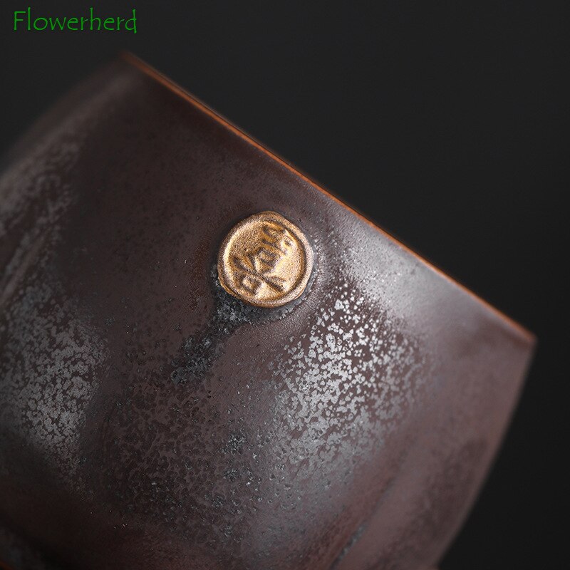 Japanese Style Ceramic Kung Fu Tea Set Cup Coffee Cups Teaware Kiln Changed Tea Cup Set Master Cup Personal Cup 4 Cup Set Teacup