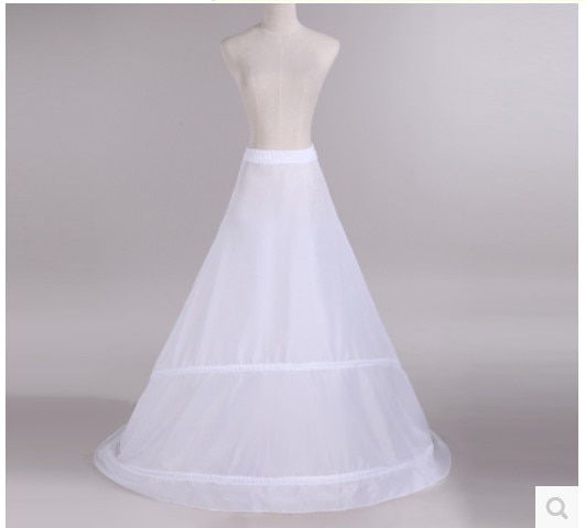 Enaguas Onderrok Bruiloft Rok Slip Bruiloft Accessoires Chemise 2 Hoops Voor Een Lijn Staart Jurk Petticoat Crinoline