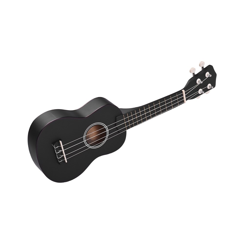Sopran ukulele 21 ukulele sort basswood 4 strenge uke hawaii bas strenge musikinstrument sæt sæt+tuner+streng+rem+taske