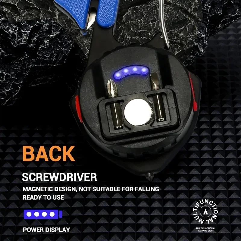 Linterna LED portátil multifuncional Mini COB llavero lámpara USB recargable luz de trabajo antorcha fuerte Camping linterna al aire libre