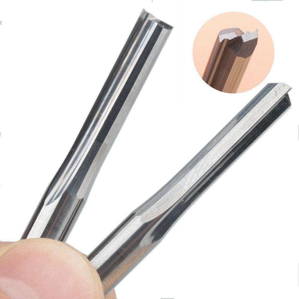 5 stks/partij 6*32mm Twee Fluiten Straight router bits voor hout CNC Rechte Graveerfrezen Carbide Endmills Cutting mil