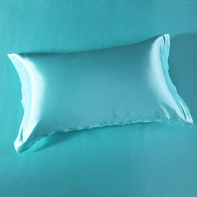 Pehmeämpi silkkiäistoukkien kaksipuolinen silkkityynyliina tyynyliina 1 kpl silkkiä 48cm x 74cm 12 väriä valittavissa: Taivaansininen