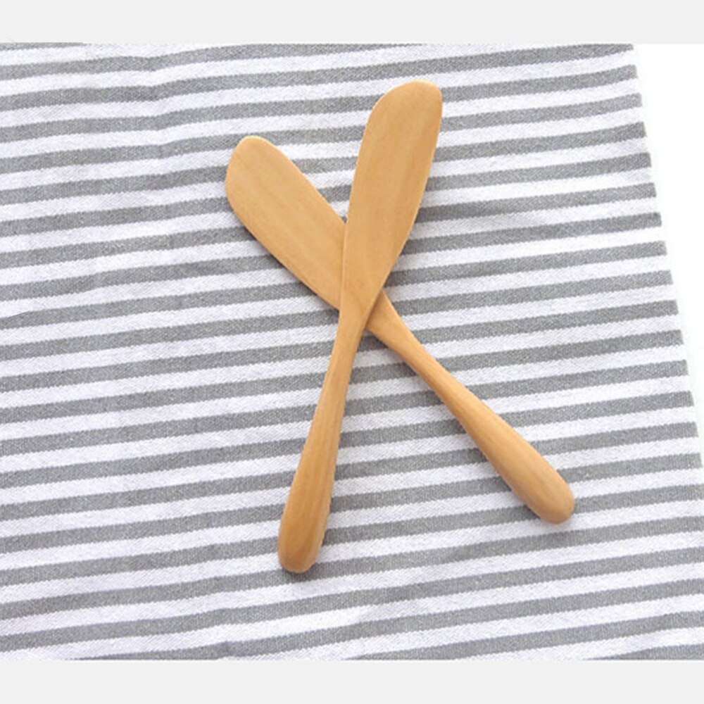 2PCS Wooden Butter Pastry Cream Cheese Jam Spreaders Cake Decorating Baking Tools