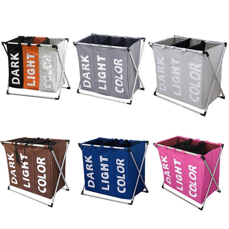 Foldable Laundry Basket Organizer Detachable Home 3 tier Laundry Hamper Waterproof Large industrial Laundry Basket