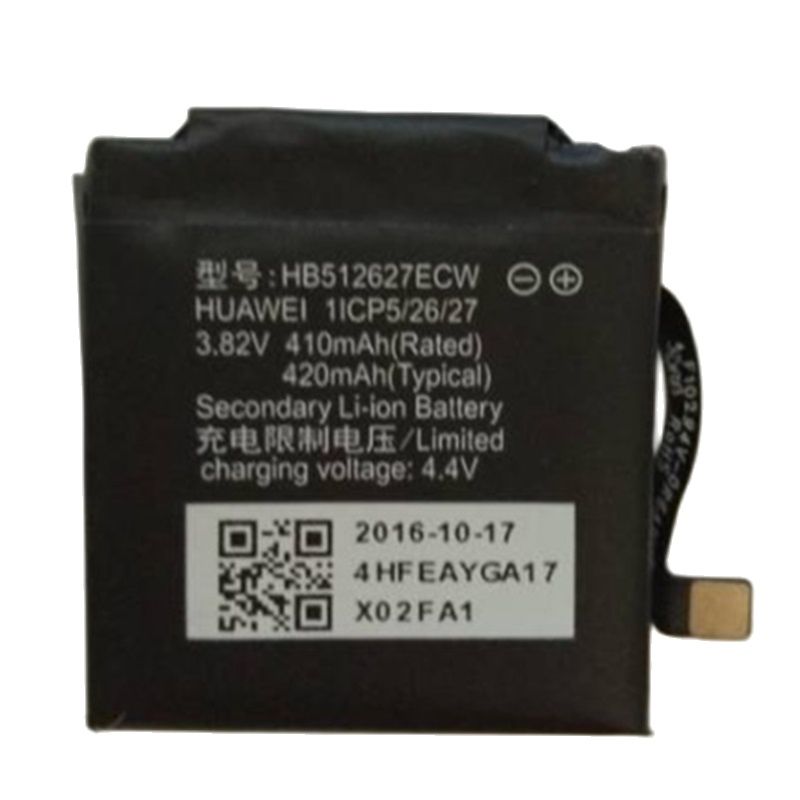 Hb512627ecw bateria para huawei relógio 2 relógio smartwatch novo li-polímero recarregável acumulador substituição 3.82v 410mah