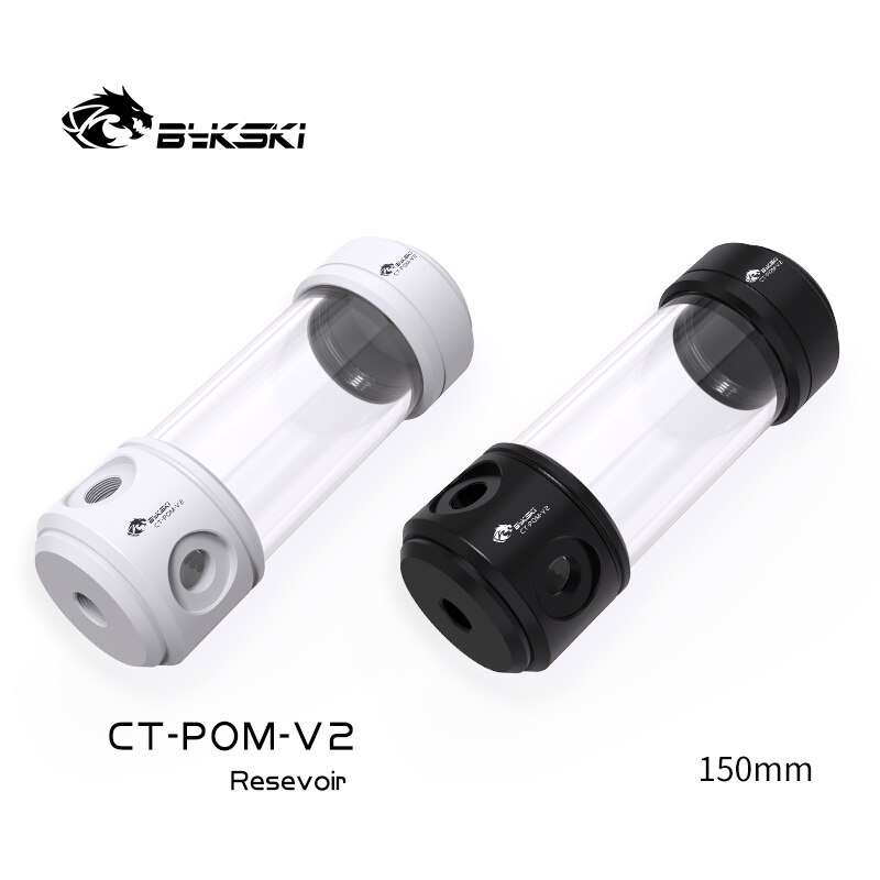 BYKSKI Reservoir, Acrylic Cylindrical Water-Coolant Tank for PC water cooling system 150mm, 200mm, 260mm,