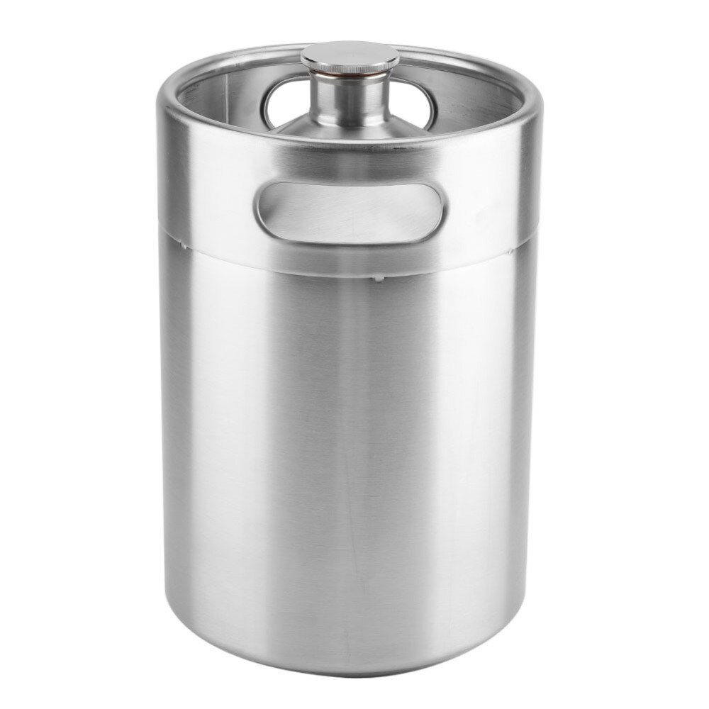 2l mini ølfade i rustfrit stål med vandhane under tryk hjemmeølbrygning håndværksøl dispenser growler mini ølfad