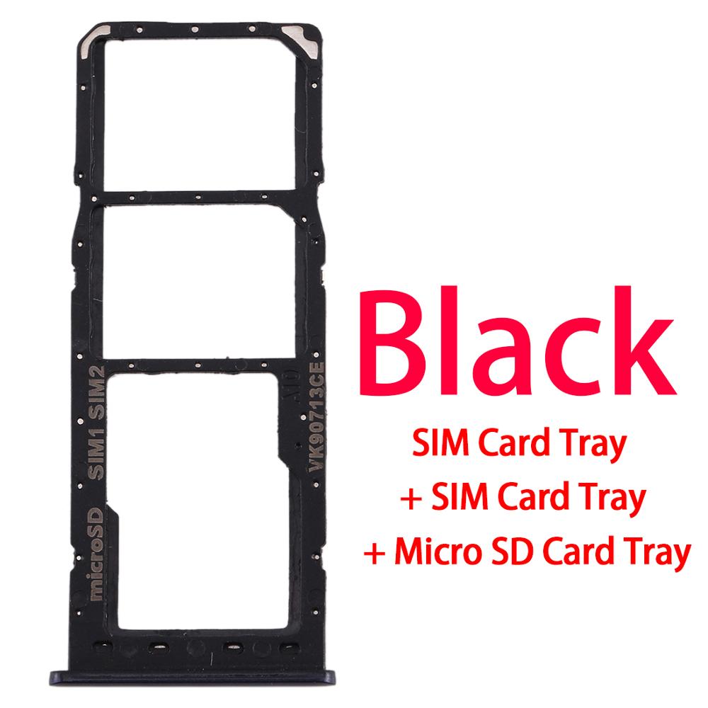 Vassoio di Carta di SIM + Micro SD Vassoio di Carta per Samsung Galaxy A20 A30 A50/A10 Telefono Originale Nano SIM micro SD Vassoio di Carta di Adattatore: A10 (Black)Micro SD