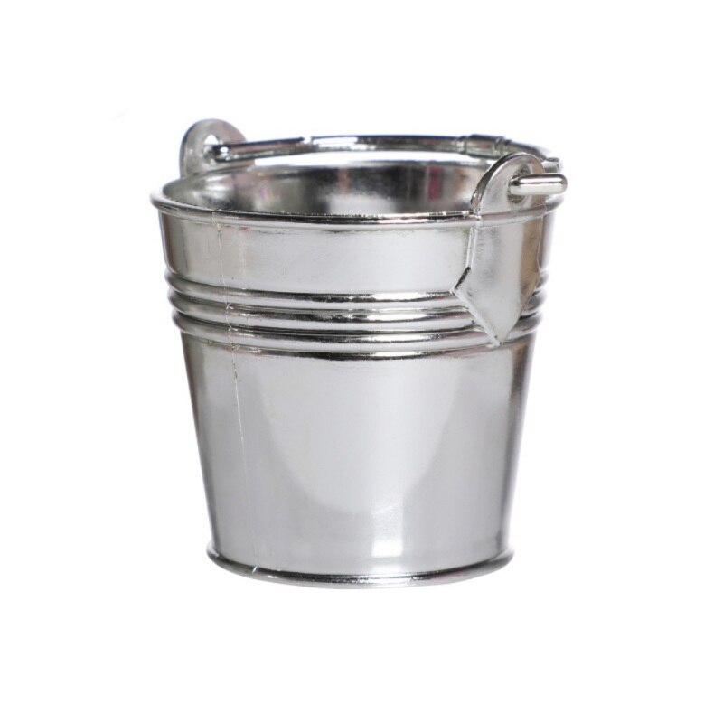Small Plastic Bucket Tinplate Mini Keg Barrel Outdoor Garden Watering Flower Container Bathroom Kitchen Household Water Bucket l: A10