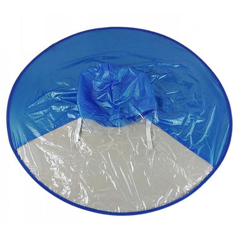 Gorro para senderismo y lluvia para niños, gorra de plástico transparente para exteriores, gorro impermeable: Azul