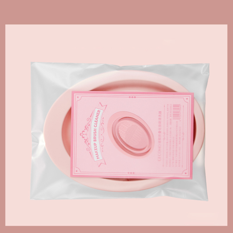 Faltbare Silikon Make-Up Pinsel Reinigung Schüssel Puderquaste Waschen Weiche Matte Lidschatten Pinsel Saubere Werkzeuge Wäscher Box: schwarz