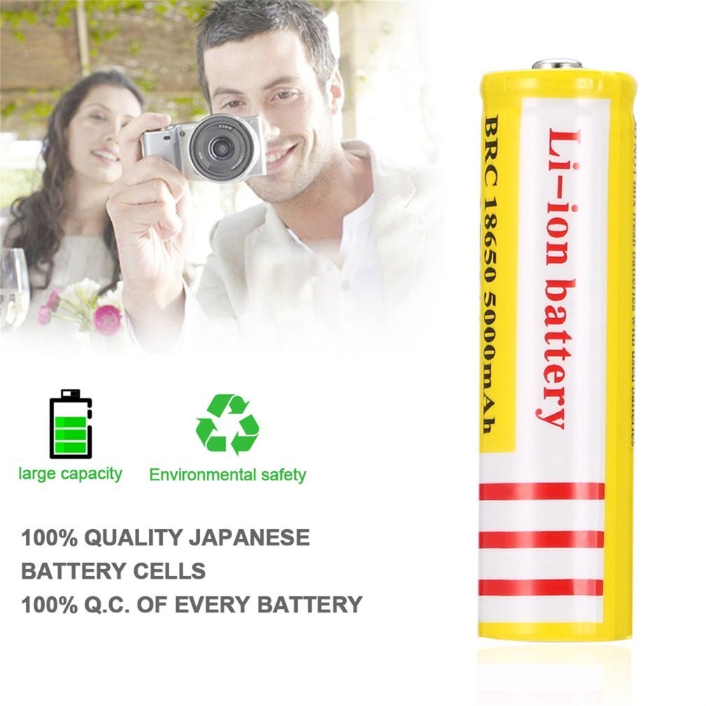 18650 li-Ion 5000mAh Kapazität 3,7 V Akku für LED Taschenlampe Taschenlampen Blau Taschenlampe Batterien Keine speicher Wirkung