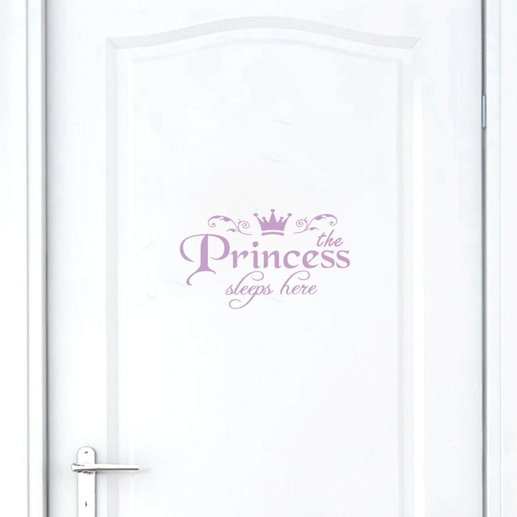 KAKUDER Princess PVC home decoration wall stickers door stickers decals girls bedroom door vinyl art mural Dec29