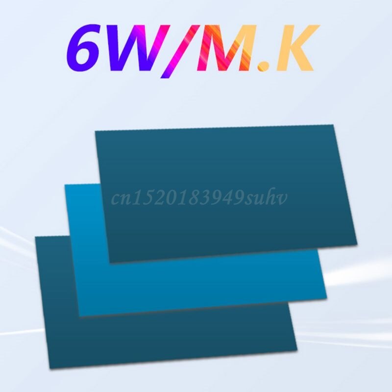 3Pcs 0.3mm/0.5mm/1mm Thermal Pad 6.0 W/M.K High Efficient Thermal Conductivity Pads with High Performance