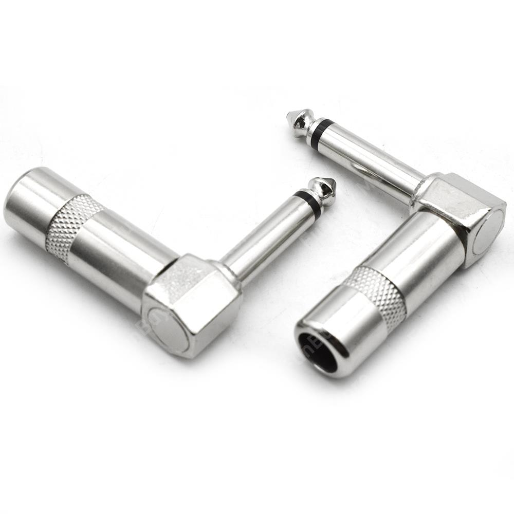 4 stücke 6,35mm Rechtwinklig Mono Gitarre Stecker 90 Grad Ellenbogen 6,5mm Jack Audio- Mikrofon Anschluss 6,5mm Stereo Audio- Stecker Stecker