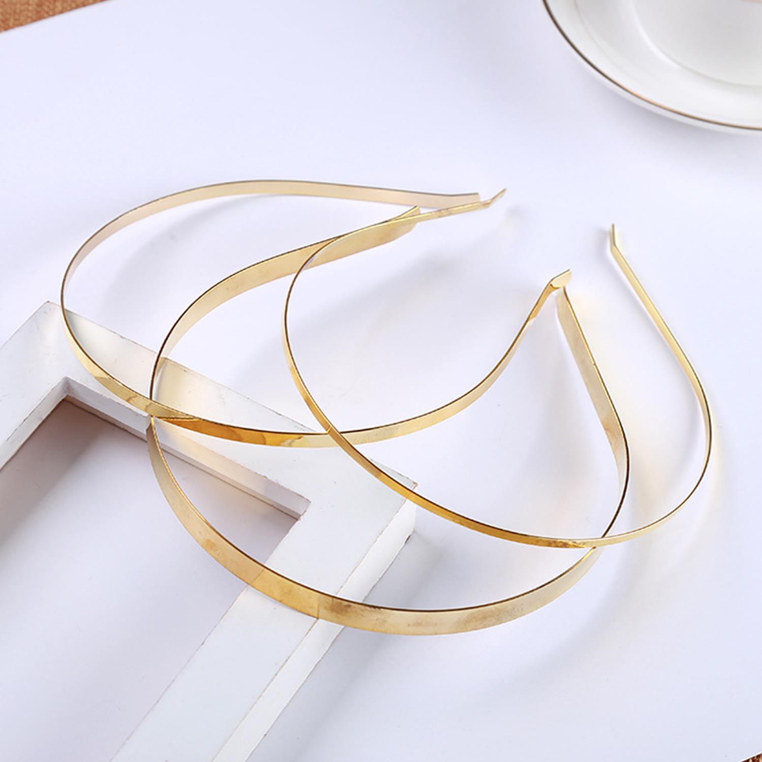 Edelstahl Stirnbänder Glatte Metall Haar Hoop Allgleiches Haarband Für Frauen Mädchen Gold Splitter Schwarz Haar Zubehör Kopfbedeckung