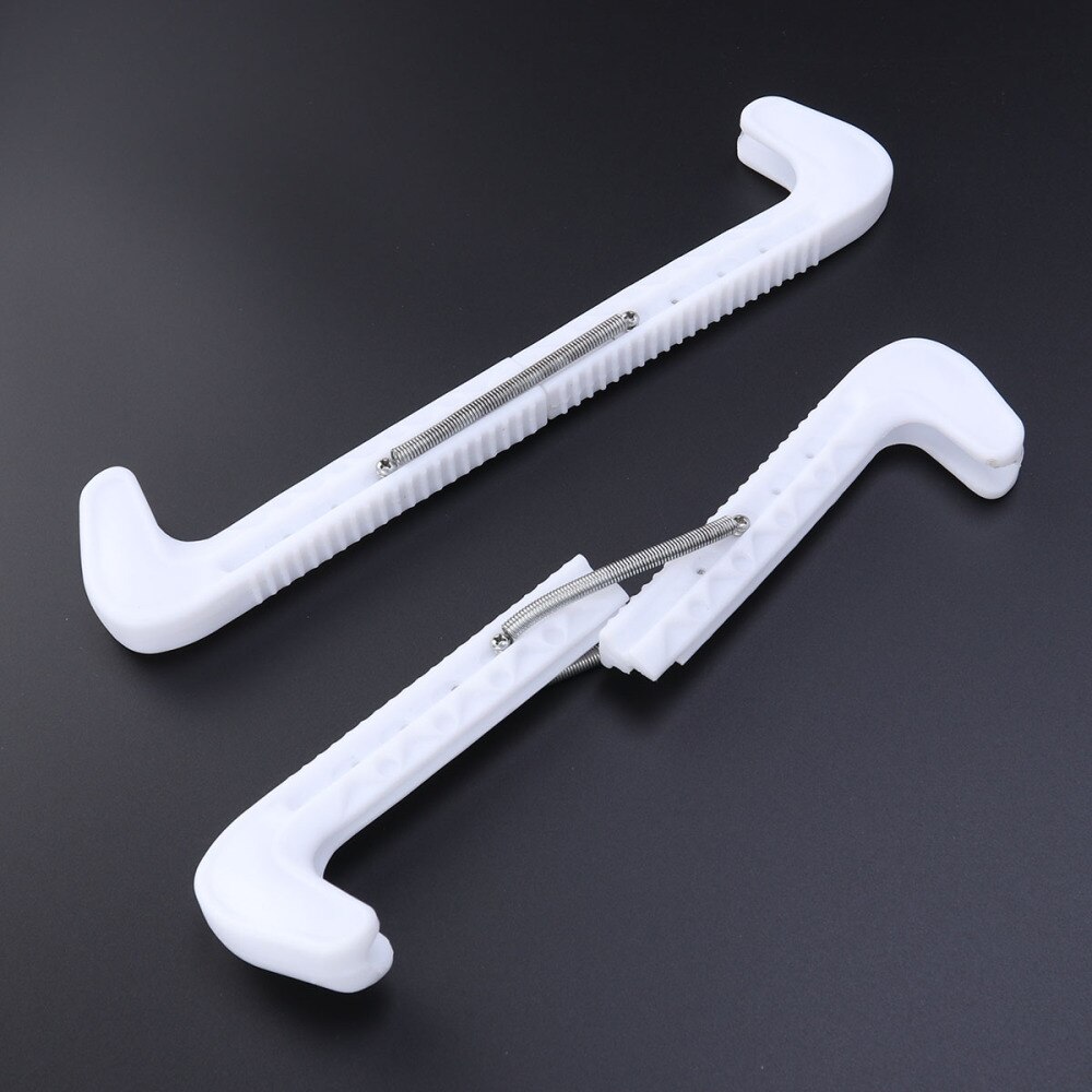 Ice Skate Guards - Adjustable Ice Hockey Blade Protectors - Pair - White