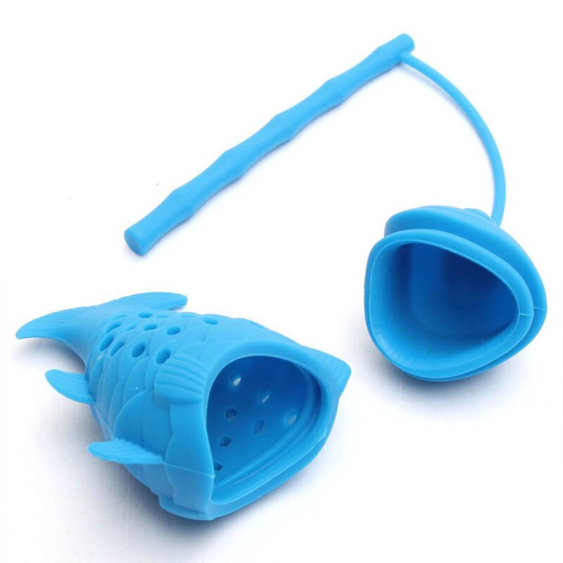 Kitchen Supplies Tea Infuser Tea Strainer Non-toxic 1 PCS Teapot Accessory FIsh Shaped Silicone Tea Bag