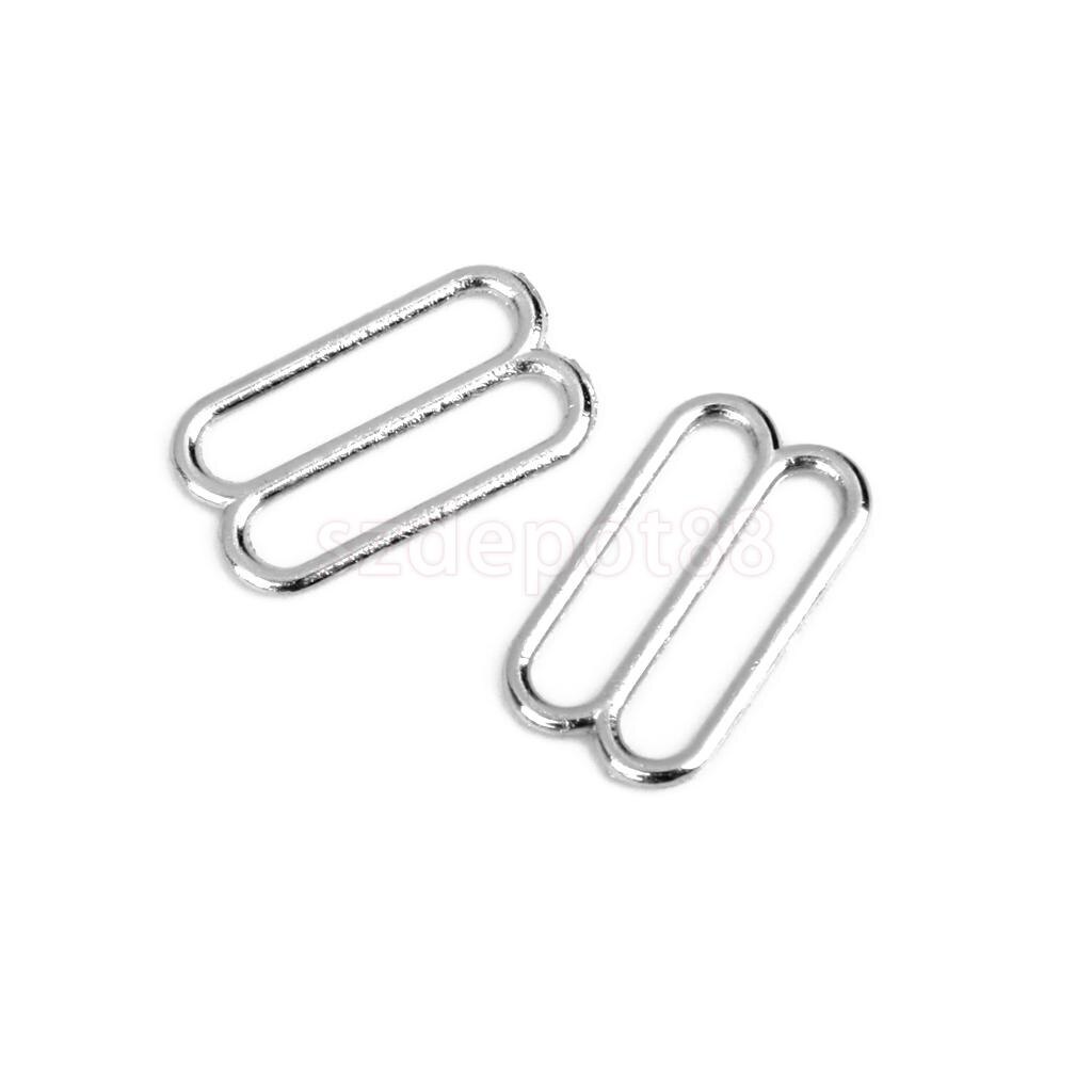 SPMART 8-Shaped Lingerie Adjustable Sewing Bra Rings Buckles 14mm 100Pcs Silver