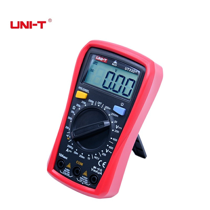 Uni-t  ut33 -serien digitale multimetre i håndfladestørrelse elektrisk håndholdt amperemeter multitester med baggrundslys datahold