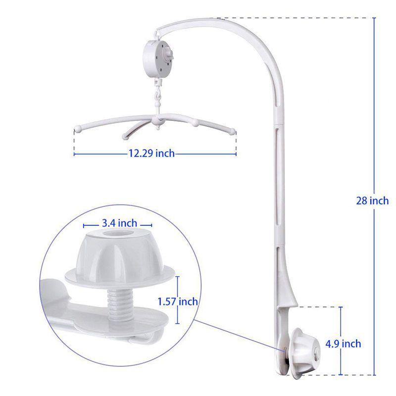 Del bambino Letto Campana Giocattolo titolare Bianco Sonagli Staffa mobile Presepe musica scatola Neonato Campana Giocattolo Culla per 0-12 mese Del bambino