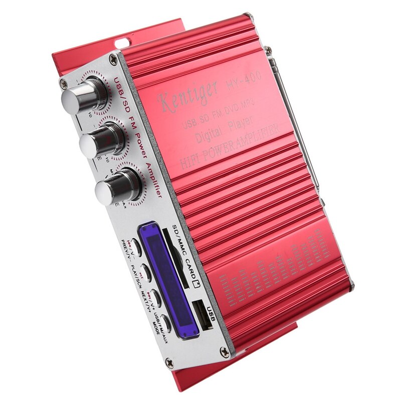 Kentiger hy- -400 hi-- fi autoradio mit verstärker,  mp3 lautsprechern, fm-radio, lcd-display, powerplayer für auto und motorrad, fernbedienung
