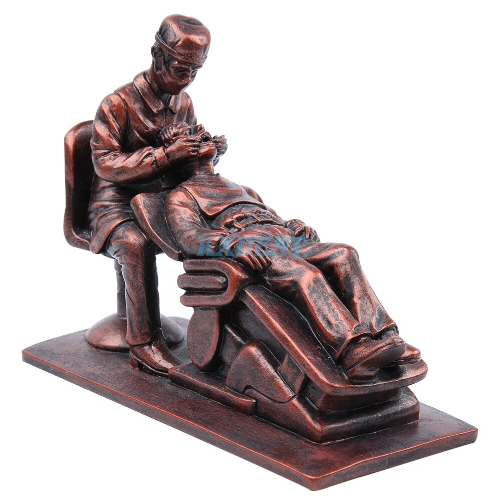 1 stücke Zahnmedizin Klinik Schreibtisch Dekoration Zahnarzt Harz Zahn Skulptur Ornamente Artcrafts Figuren Zahnmedizin: rot