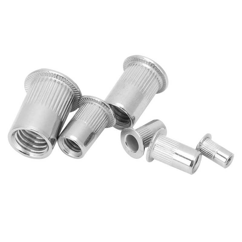 thread repair tool metric threaded inserts Stainless Steel Rivet Nut Set Mixed Flat Head Insert Rivet Nut Hardware
