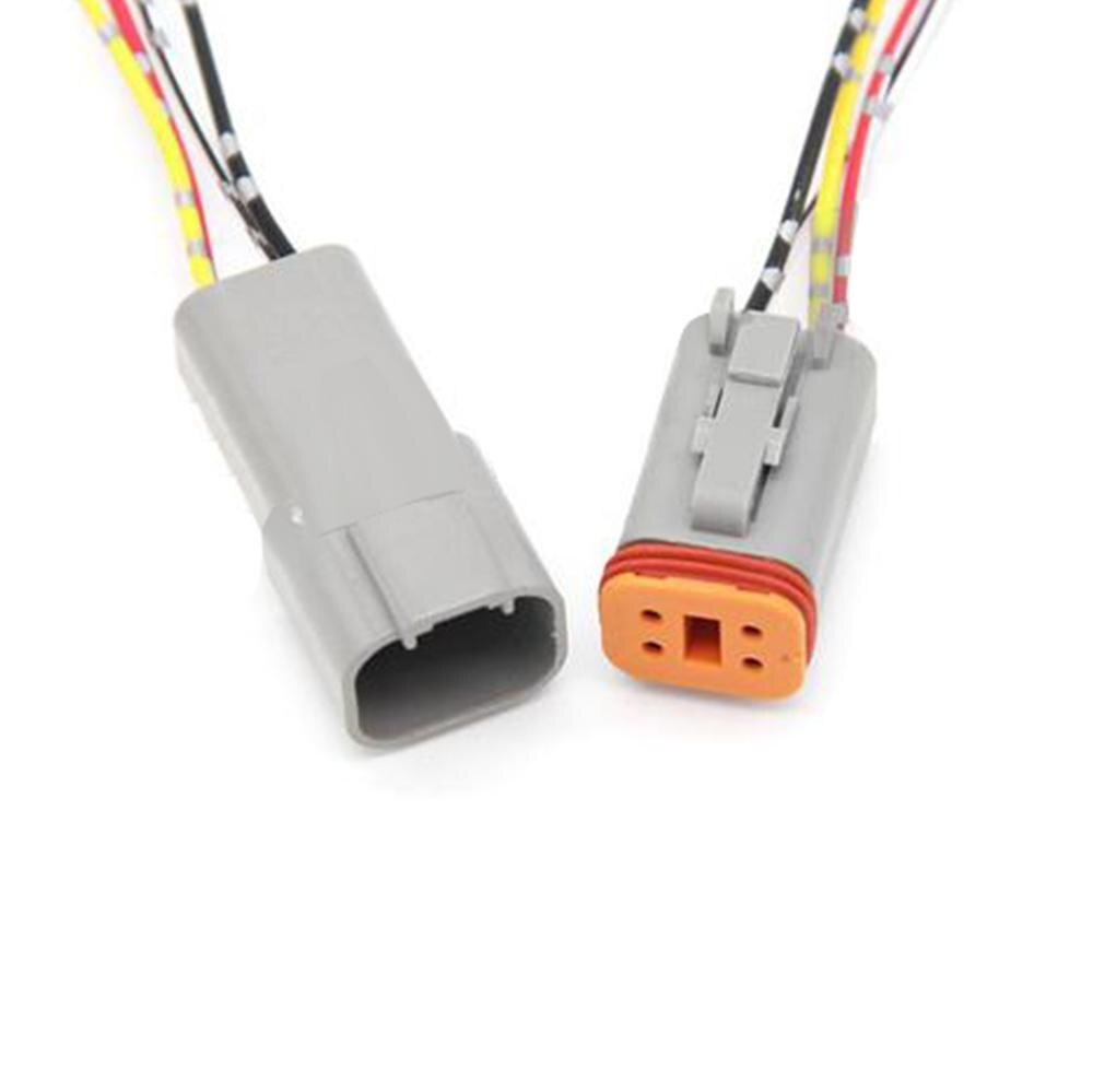 1 set deutsch  dt06 dt04 bil vattentäta kontakter hane och hona butt plug med tråd 2 3 4 6 8 12 stift 22-16 awg: 4p