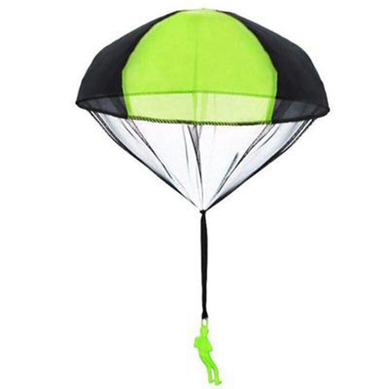 Hand Throwing Mini Soldier Parachute Funny Toy Kid Outdoor Game Play Educational Toys Fly Parachute Sport For Children Toy: green