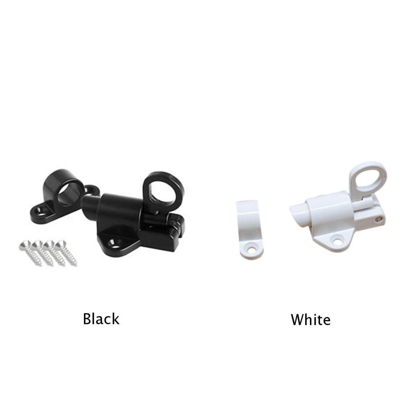 Bounce Window Aluminum Spring Security Door Bolts Latch Lock Gate Black/white