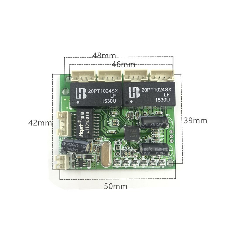 Mini 5V 12V modulo switch modulo PBC OEM mini formato 3/4/5 Porte switch di Rete di Bordo del Pwb mini modulo switch ethernet 10/100Mbps