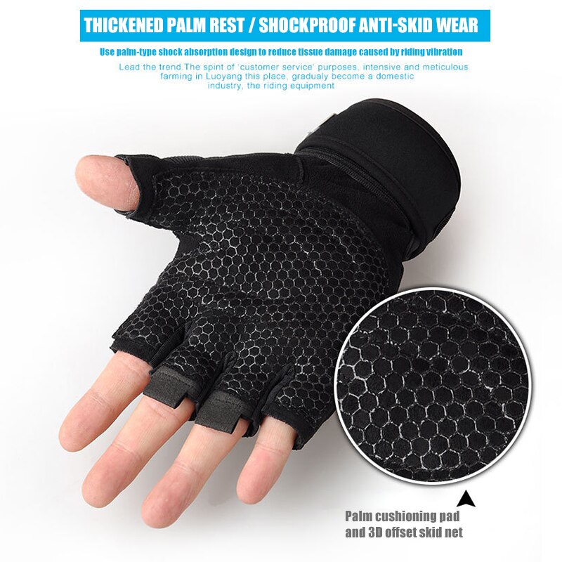 Guantes de medio dedo ligeros y transpirables, para levantamiento de pesas, entrenamientos deportivos de construcción corporal, accesorios deportivos para ejercicio, guantes de entrenamiento