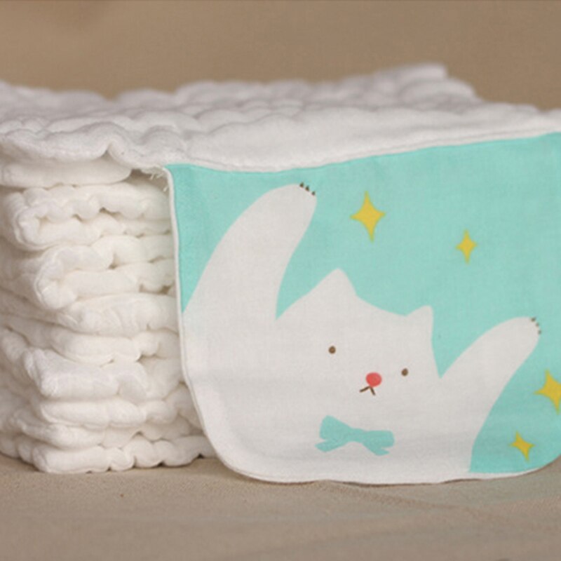 Bomull baby svett handduk fyra 45*21 spädbarn bomull komfort söt tecknad barn mjuk ansikte handduk baby: 762688