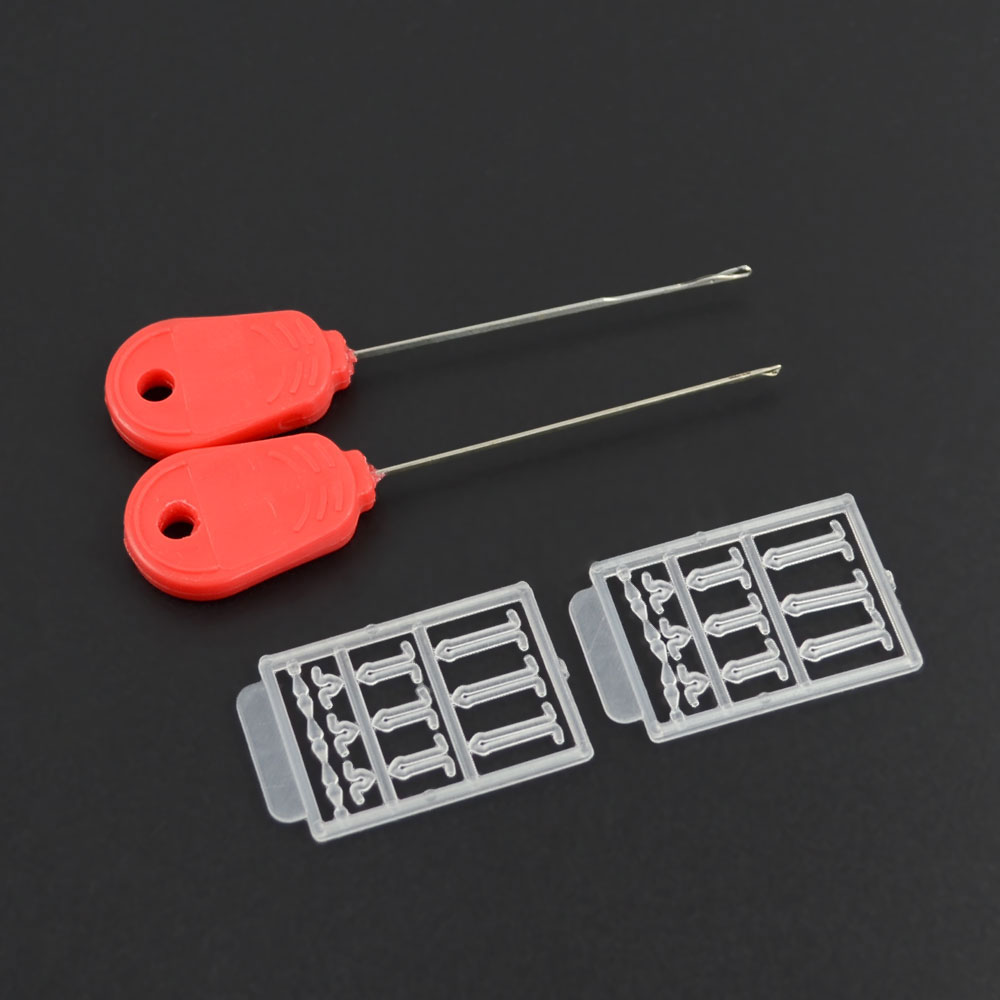 6 x Carp Fishing Hair rigs set carp Terminal Tackle Kit Ready Made Rigs with Free bait needle Boilie Stoppers