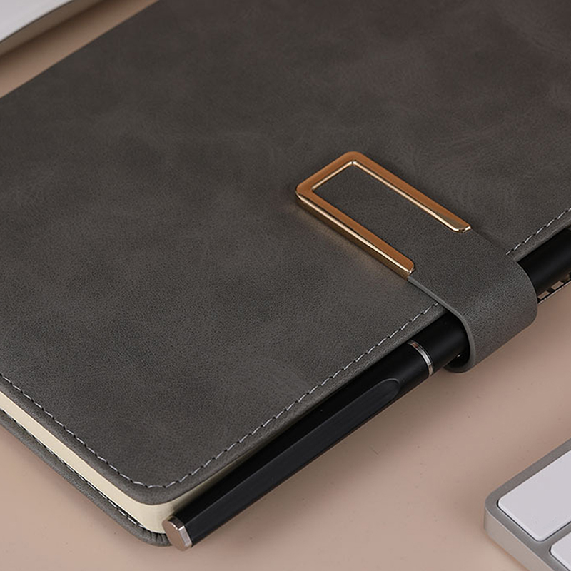 Business PU Leather Notebook Hardcover Diary Essential Sense Cover Notepad Ribbon Bookmark Multicolor Optional