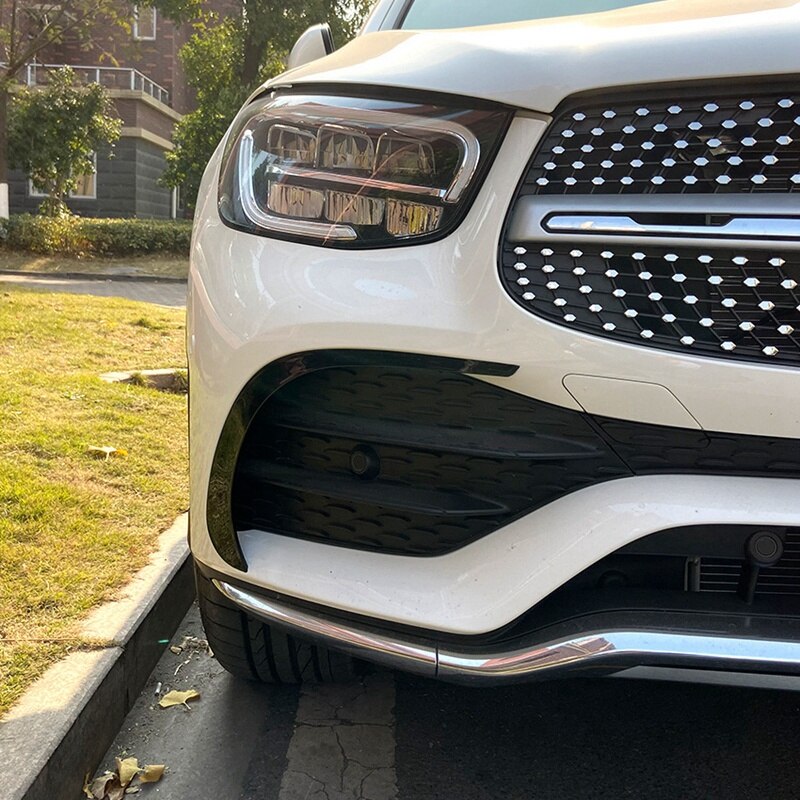 Car Front Bumper Splitter Spoiler Side Decorative Covers Trim Strips for Mercedes Benz GLC Class GLC260 GLC300 for AMG