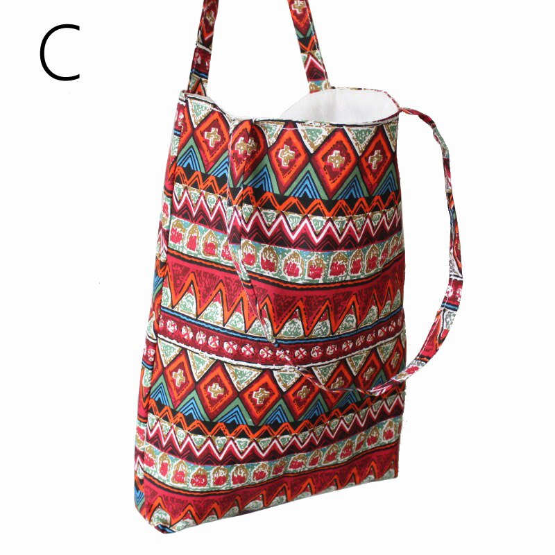 Eco Handtas Herbruikbare Boodschappentas Opvouwbare Strandtas Dagelijks Gebruik Schoudertas Bloem Print Casual Canvas Tote Satchel