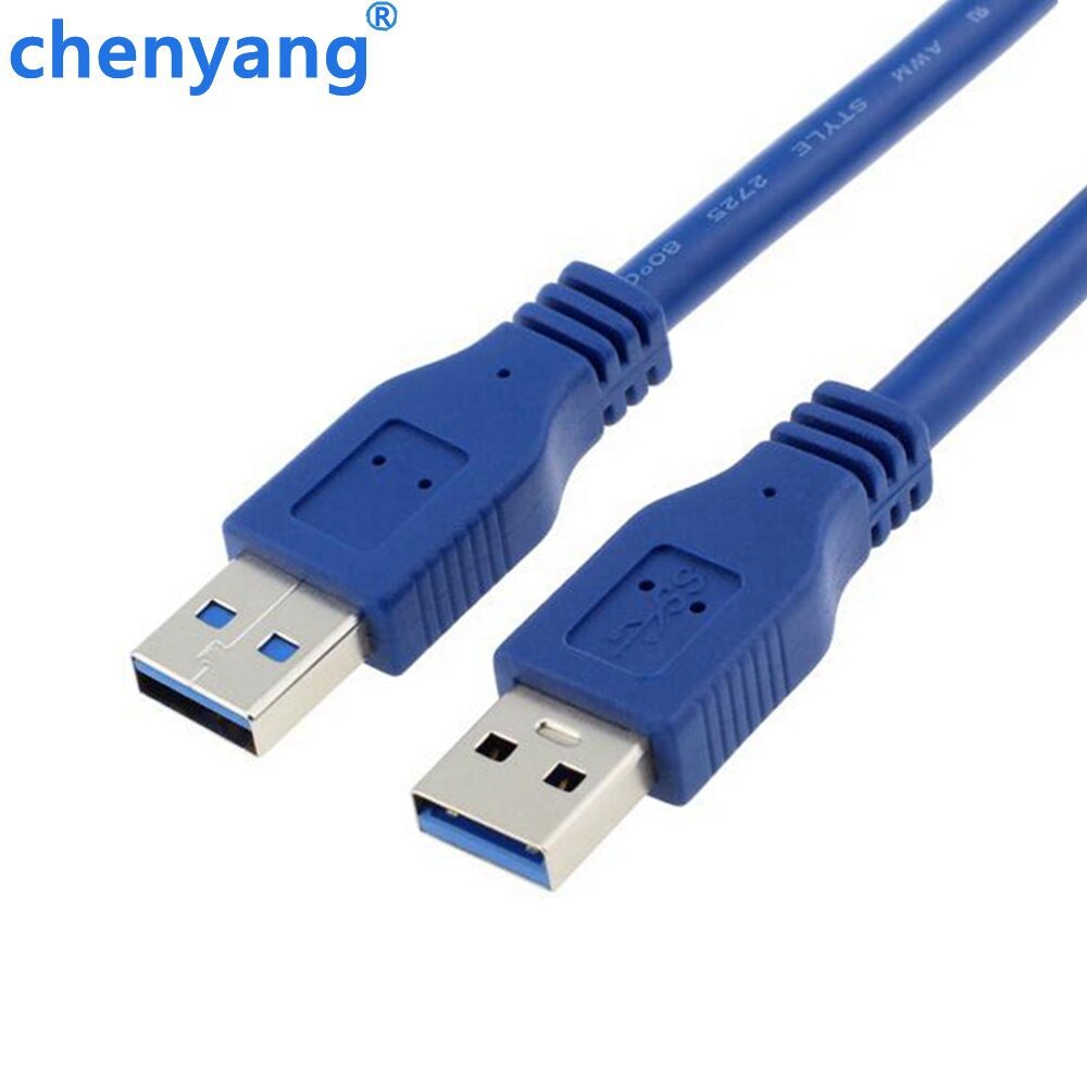 High Speed USB 3.0 Male to USB 3.0 Male Extension Cable USB3.0 M/M Blue Cable Adapter