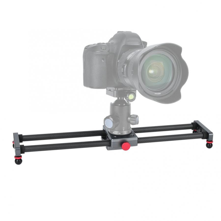 40cm Carbon Fiber Lightweight Photography Track Slider Rail with 1/4in 3/8in Screw Hole Air Level for Mirroless Camera