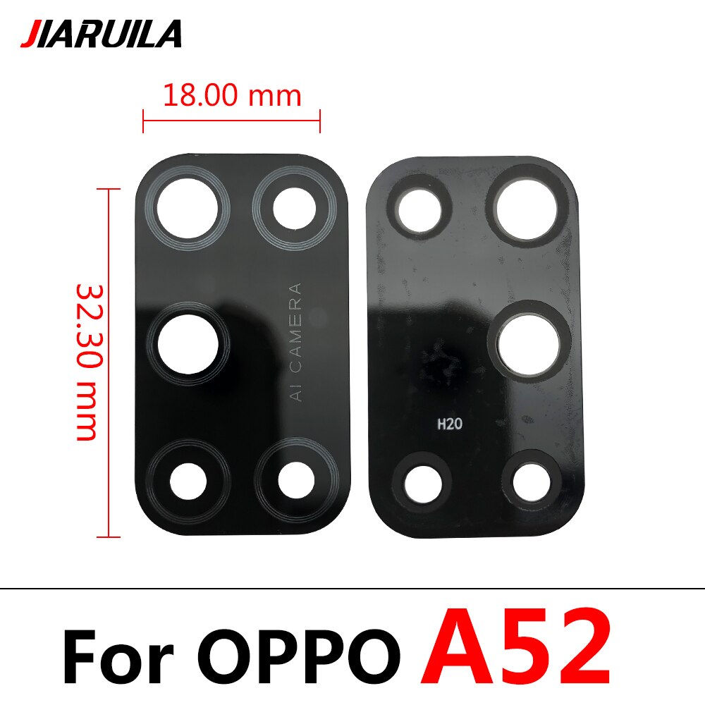 Szkiełko aparatu obiektyw dla Oppo A1k A5S A8 A9 A15 A16 A52 A53 A54 A74 A93 Realme 5 obudowa aparat z tyłu szkiełko aparatu za pomocą kleju naklejki + narzędzia: A52