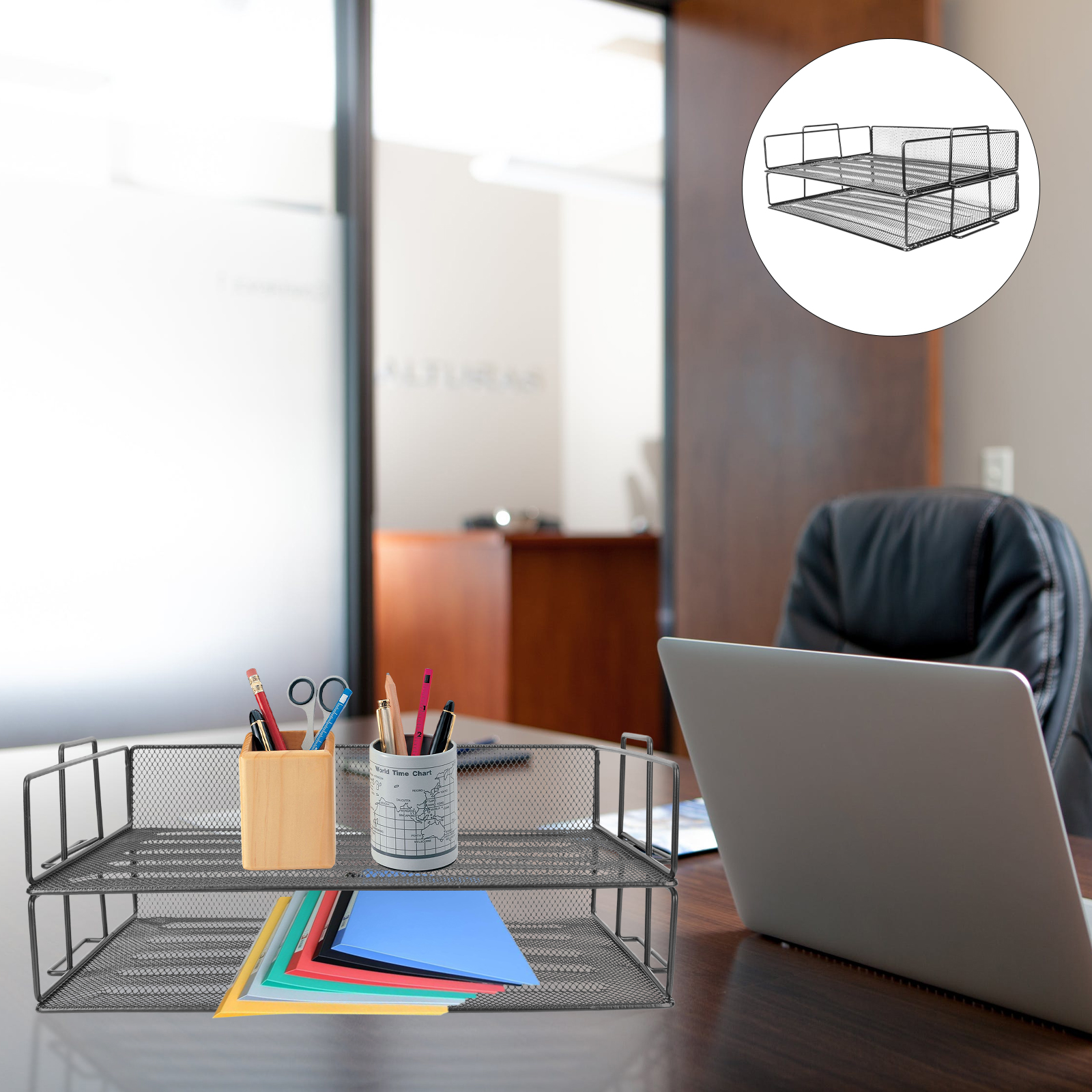 Office File Storage Shelf File Organizer Desktop File Storage Rack Metal File Holder: Default Title