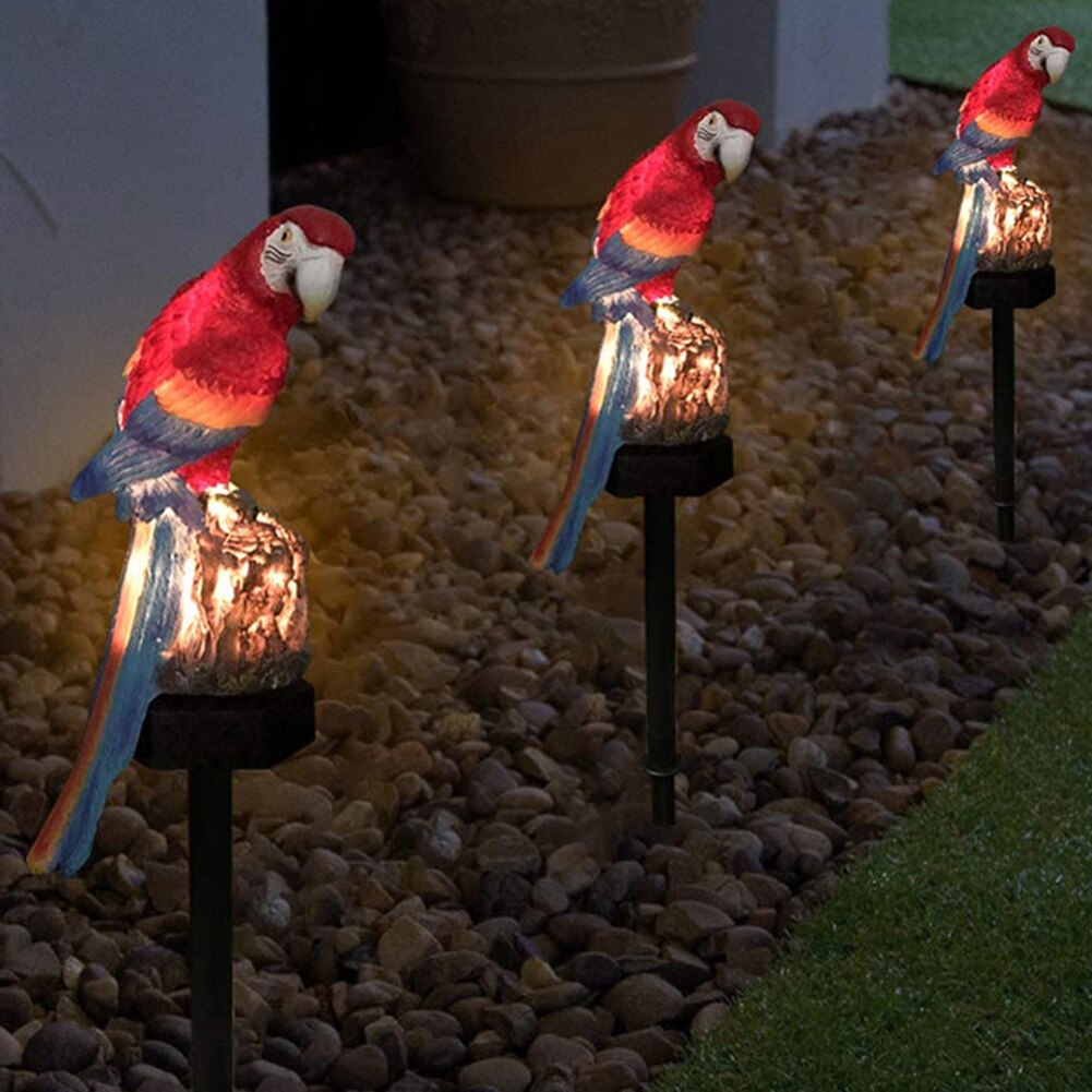 doprowadziło papuga w kształcie wodoodporna lampa na energię słoneczną lampa trawnik ścieżka ogrodowa wystrój wyposażony w papuga kształt projektu, żywy realistyczne.