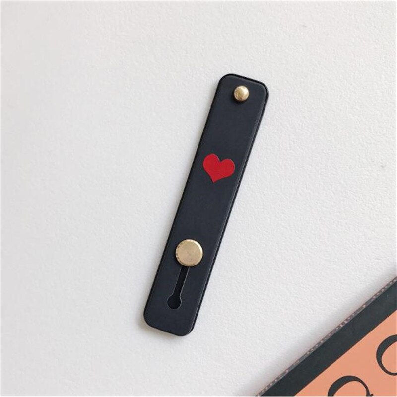 Silicone Wristband Heart Finger Ring Grip Mobile Phone Holder Stand Push Pull Sticker Paste Universal Band Phone Holder Bracket: R