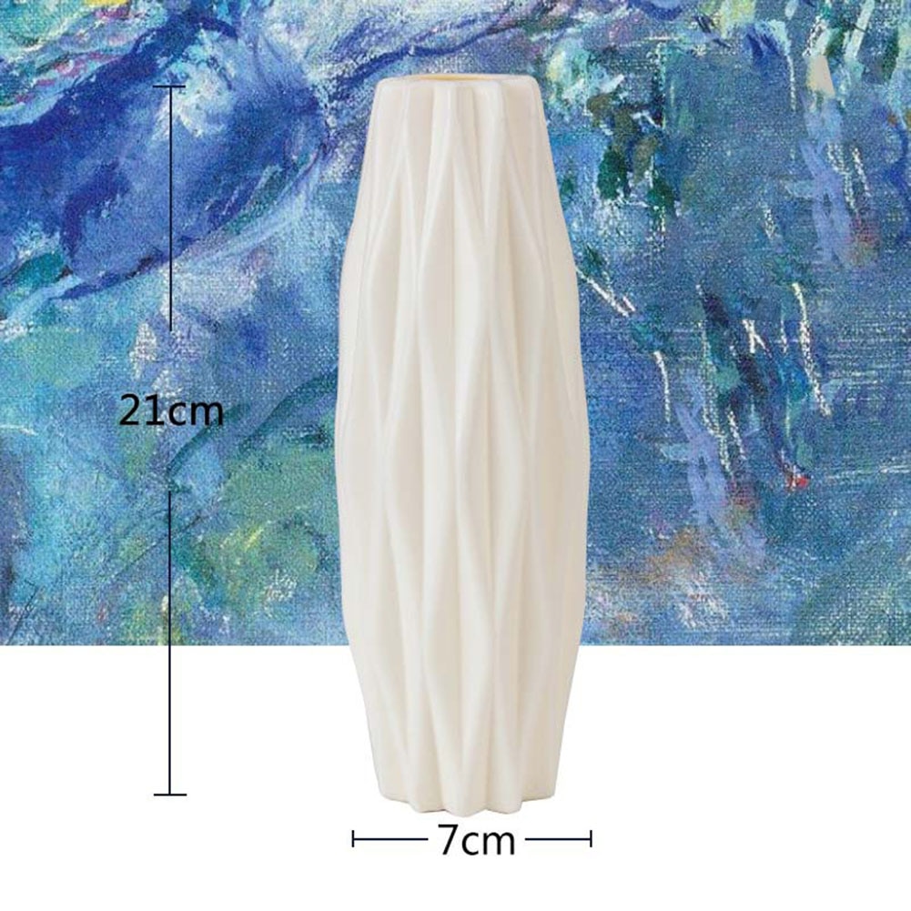 Plastic Shatter-proof Flower Pot Vase Study Room Hallway Home Wedding Decoration Unique Vase European Vase Decoration