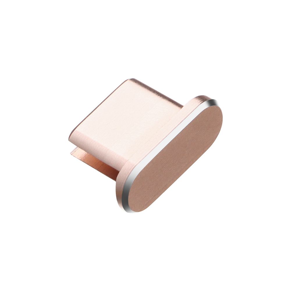 1Pc Metal Anti Dust Charger Dock Plug Micro/Type C/IOS Charging Port Stopper Cap Cover For iPhone 13 Pro Max Samsung Galaxy S22: rose gold for Type-C