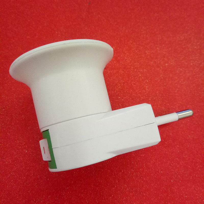 Practical White E27 LED Light Socket To EU Plug Holder Adapter Converter ON/OFF For Bulb Lamp